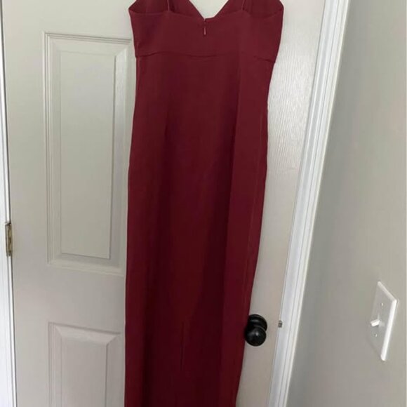 Toccin x RTR New without tags stunning long merlot colored dress size 2/small - Picture 4 of 6